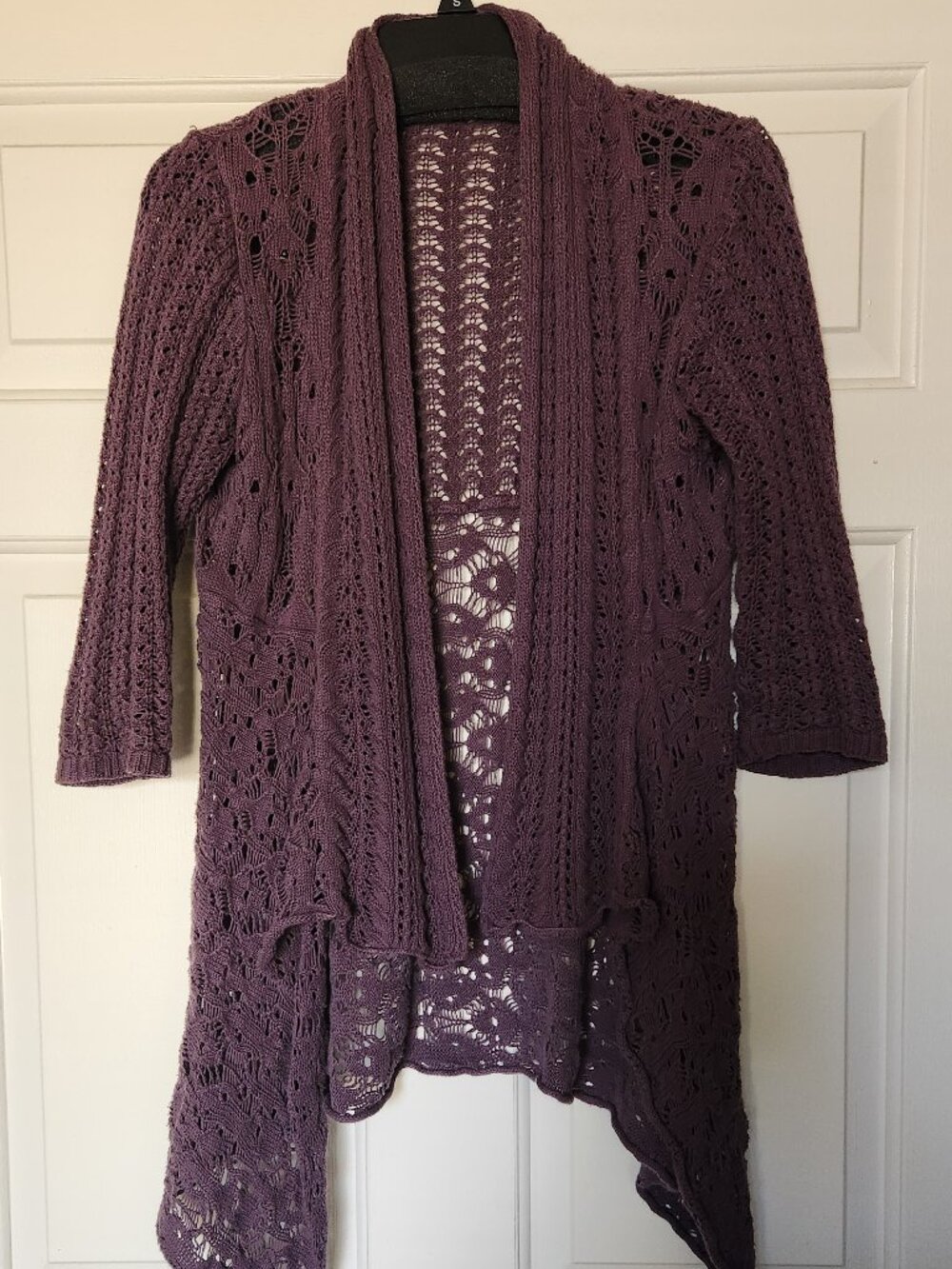 Casual Bohemian Purple Cardigan